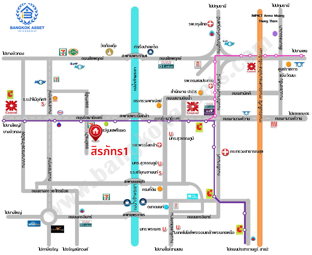 *****ทาวน์เฮ้าส์มือสองนนทบุรี โครงการ สิรภัทร3 รัตนาธิเบศร์ เนื้อที่กว้างถึง 17.90 ตร.ว. ฟังก์ชัน 3 ห้องนอน 2 ห้องน้ำ บนทำเลโซนเมือง ใกล้รถไฟฟ้าสายสีม่วง "สถานีไทรม้า" และ จุดขึ้นทางด่วน "ศรีรัช"